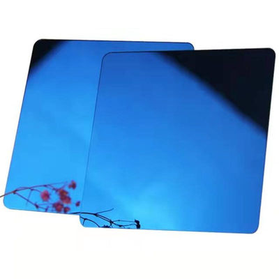 Harga bagus 4*8FT Blue Mirror Pvd Color Coating Stainless Steel Sheet Plate Dekorasi on line