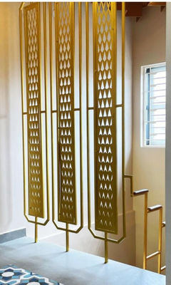 Harga bagus Hotel Dan Dekorasi Rumah Pembagi Ruang Baja Berkualitas Emas Kuning Kuning Dan Emas Ukuran Dan Pola Tersedia on line