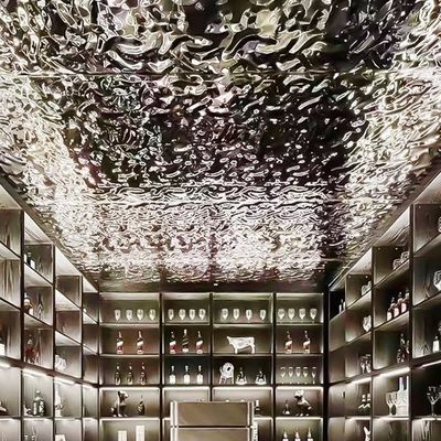 Harga bagus Silver Mirror Air Ripple Sheet Dekorasi Langit-langit Standar ASTM on line