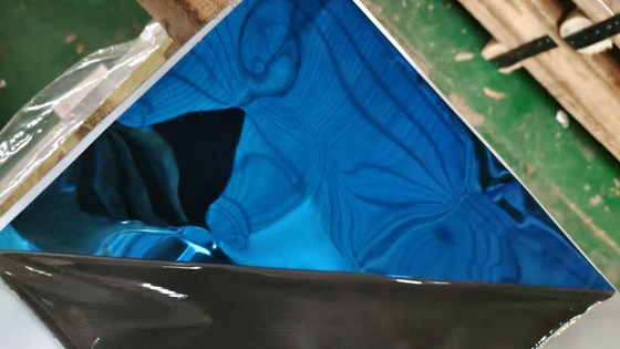 Blue Mirror Air Ripple Sheet Dekorasi Langit-langit, Dinding