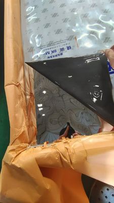 0.65mm Ketebalan PVD Warna Dilapisi Air Ripple Stainless Steel Sheet untuk Dekorasi Dinding Standar ASTM