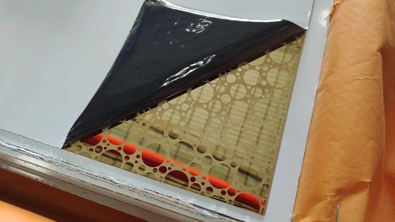 Harga bagus 1.0mm Ketebalan Emas Cermin Etched Stainless Steel Sheet Slit Edge on line