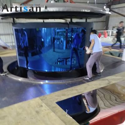 Harga bagus Lembaran Baja Tahan Karat Dekoratif Warna Cermin Biru PVD dengan Standar EN dan Ketebalan 0,3-1,2mm on line