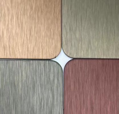 Harga bagus Empat kaki NO.4 Selesai Hairline Stainless Steel Sheet 0.65mm Ketebalan SS Dekorasi Plat on line