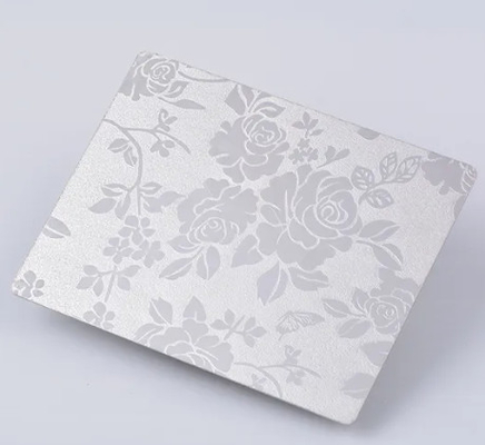 Lembar stainless steel tahan lama Ss304 Mirror Embossed untuk signage dan dekorasi