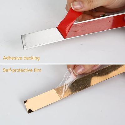 Harga bagus Metal stainless steel adesive roll flat tape dengan hairline finish on line