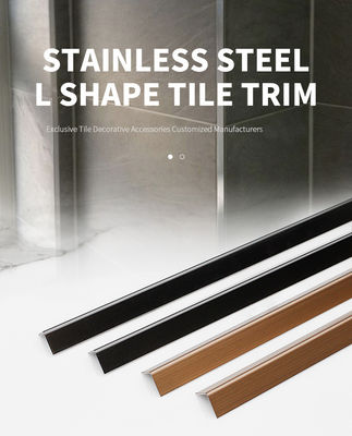 Harga bagus Strip stainless steel L Profil L tahan lama Tile Trim 0.55mm Ketebalan on line