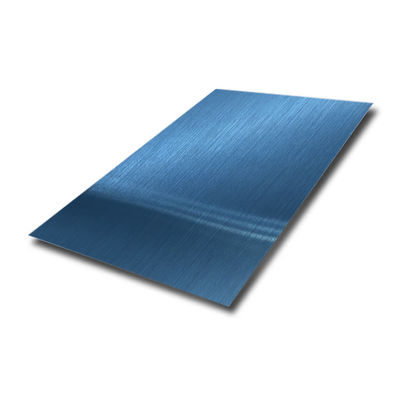 Harga bagus Pelat Baja Tahan Karat Garis Rambut Biru PVD dengan Standar EN Grade 304/201 dan Ketebalan 0,3-1,2mm untuk Aplikasi Dekoratif on line