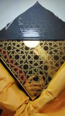 Harga bagus Pelat Dekorasi Lembaran Baja Tahan Karat Berukir Finishing Cermin Emas Ketebalan 1.0mm 1219x2438mm on line