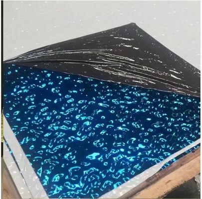 Harga bagus 0.65mm Ketebalan PVD Warna Ditutupi Air Ripple Lembar stainless steel dalam 1219x2438mm Ukuran untuk desain interior dan arsitektur on line