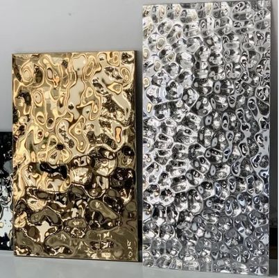 Harga bagus Lembaran Stainless Steel Bergelombang Air Berlapis PVD dengan Ketebalan 0,65mm dan Standar ASTM untuk Aplikasi Dekoratif on line