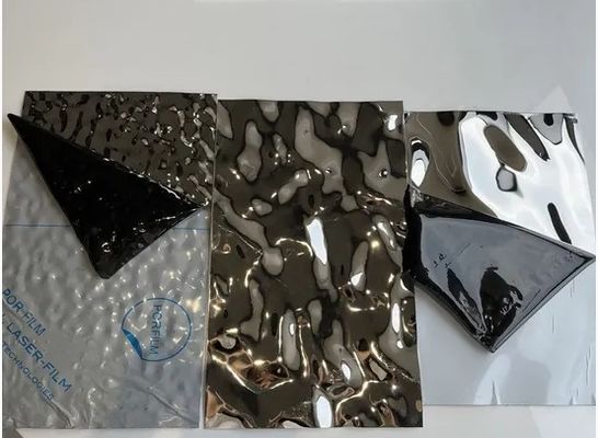 Harga bagus Pola Riak Air Besar Lembaran Baja Tahan Karat Riak Air untuk Desain Interior on line