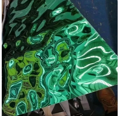 PVD Color Coating Water Ripple Stainless Steel Sheet untuk Dekorasi Interior