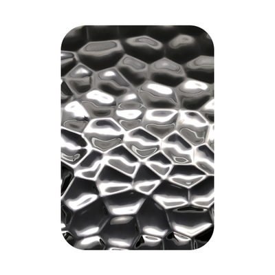 Hammer Textured Black Mirror Stainless Steel Sheet