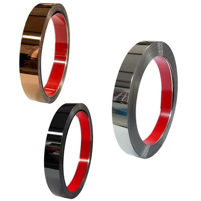 Harga bagus Pita Datar Perekat Baja Tahan Karat Cermin Emas Mawar Emas on line