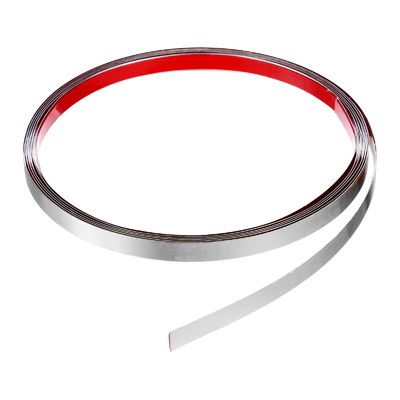 Harga bagus Pita Datar Perekat Stainless Steel Logam Garis Rambut Cermin Perak on line