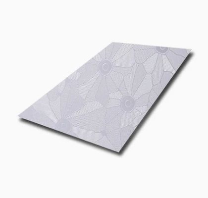 Lembaran Baja Tahan Karat Bertekstur Motif Bunga - Pelat Dekoratif Grade 201 dengan Ketebalan 0.85mm