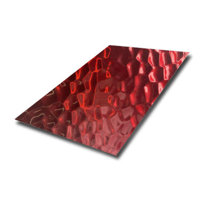 Harga bagus Honeycomb Design China Merah 304 Lembar Baja Rinsless - Dekoratif Stamped PVD Warna Lapisan on line