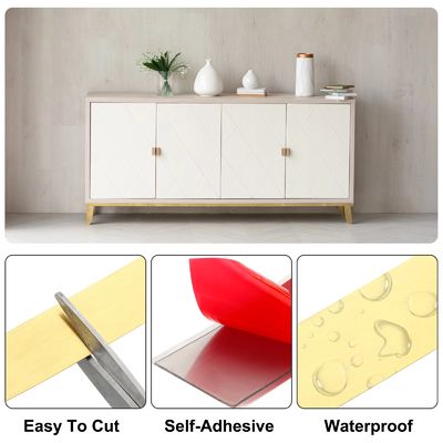 Harga bagus PVD Warna Dilapisi 201 Stainless Steel Ubin Trim Perekat Gulungan Pita Datar Mudah Dibersihkan on line