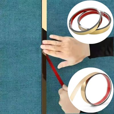 Harga bagus Rol Perekat Trim Datar Baja Tahan Karat 201 Berlapis Warna PVD untuk Tepi Ubin yang Mudah Dibersihkan on line