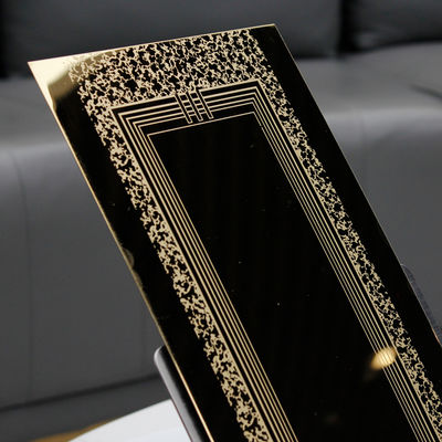 Harga bagus Pelat Ukir Baja Tahan Karat 304 dengan Finishing Cermin Emas Ukuran 1219x3048mm untuk Aplikasi Dekoratif on line