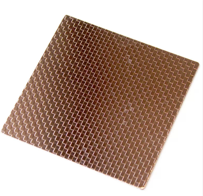 Rose Gold Mirror Embossed Stainless Steel Sheet Lembar Dekorasi