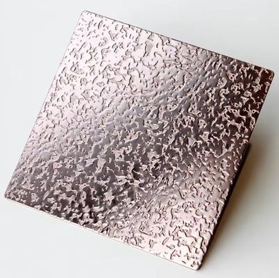 Harga bagus Warna Emas Mawar Ketebalan 0,85mm Permukaan Cermin Lembar Baja Rinsless yang Diprakarsai untuk Panel Dinding Dekoratif on line