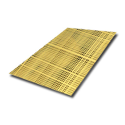 Harga bagus Super Mirror Finish Gold PVD Etched Stainless Steel Sheet 1219x3048mm untuk aplikasi dekoratif on line