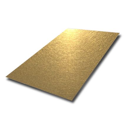 Pelat Dekorasi Lembaran Getaran Baja Tahan Karat 304 Berlapis PVD Emas 1219x2438mm