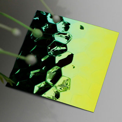 Harga bagus Pelat Baja Tahan Karat Dekoratif Stempel Warna Hijau Palu Grade 304 1219x2438mm on line