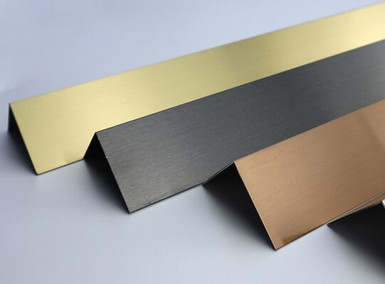 Cermin Hitam / Dekorasi Trim Ubin L Baja Tahan Karat Garis Rambut Dinding