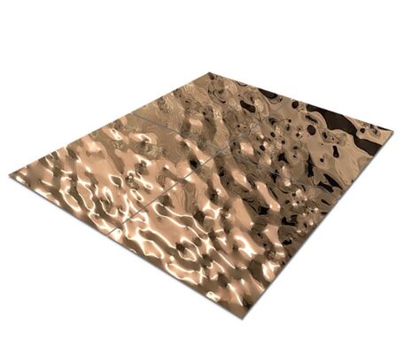 Harga bagus Rose Gold Mirror Air Ripple Sheet Dekorasi Dinding, Celling, Hotel on line