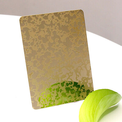 Lembaran Baja Tahan Karat Berukir Grade 304 dengan Lapisan Berbagai Warna dan Film PVC 70 Mikron