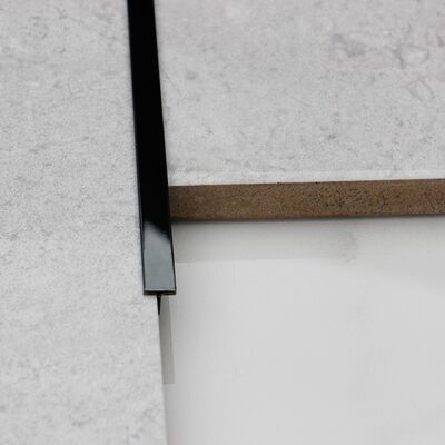 PVD Black Mirror 10 Feet Stainless Steel Edge Trim 304 Bentuk