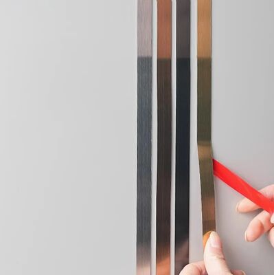 12mm Self-Adhesive Stainless Steel Mirror Trim, Peel and Stick Metal Strip