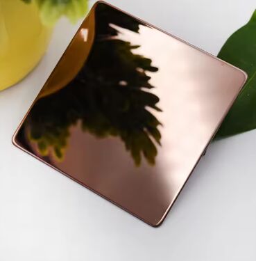 Lembar stainless steel berlapis warna PVD mewah untuk dekorasi interior modern