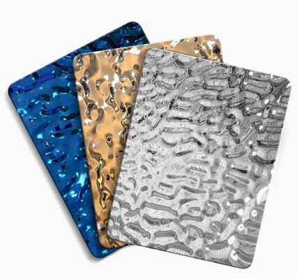 Harga bagus 3D Mirror Finish Water Ripple Panel Baja Ringan untuk Proyek Hotel on line