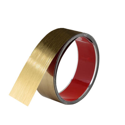 PVD Gold Coated Stainless Steel Tile Trim Adhesive Roll untuk pembersihan dan perawatan yang mudah