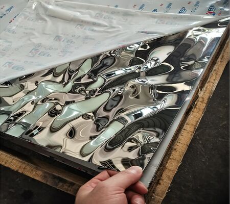 Harga bagus Panel Baja Tahan Karat 304 Silver Air Bergelombang Untuk Plafon on line