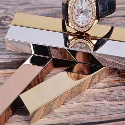 Harga bagus Profil Logam 201 Trim Ubin Bentuk U Stainless Steel dengan Ukuran Khusus 10 Kaki on line