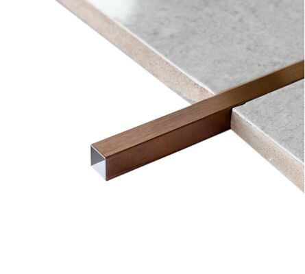 Harga bagus Strip Trim Ubin Bentuk U Stainless Steel Disikat Rose Gold yang Elegan on line