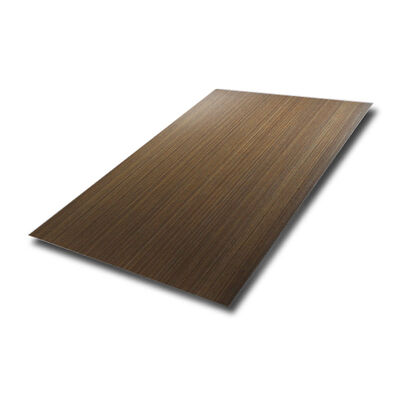 Harga bagus Lembaran Stainless Steel 304 Hairline dengan Lapisan Warna Mawar dan Empat Kaki Ukuran on line