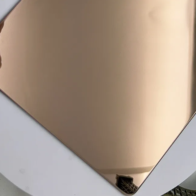 304 Rose Gold Mirror Stainless Steel Sheet untuk lift & dekorasi hotel