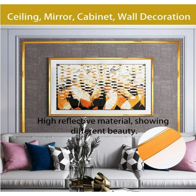 Strip Trim Stainless Steel Perekat Diri Super Tipis dengan Berbagai Warna untuk Dekorasi Dinding & Furnitur