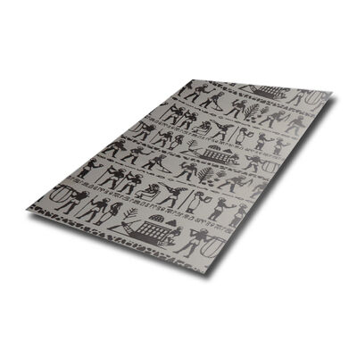 Lembar lift baja tahan karat Egyptian-Pattern Grade 304 dalam 1219x3048mm Ukuran untuk aplikasi dekoratif