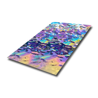 304 Stainless Steel Water Ripple Sheet dengan Mirror Finish dan Ketebalan 0,65mm untuk Dekorasi Langit-langit