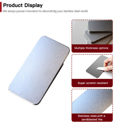 Harga bagus Kelas Makanan 304 Sandblasted Finish Resistant Scratch Embossed Stainless Steel Sheet untuk Kitchen Island online