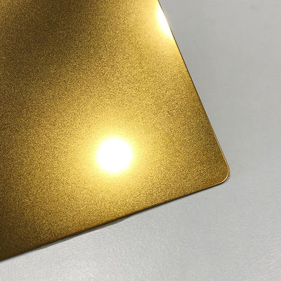 PVD Gold Color Coated Dekoratif Lembar Baja Rostless dengan Lebar 1000mm dan 7c PVC Film