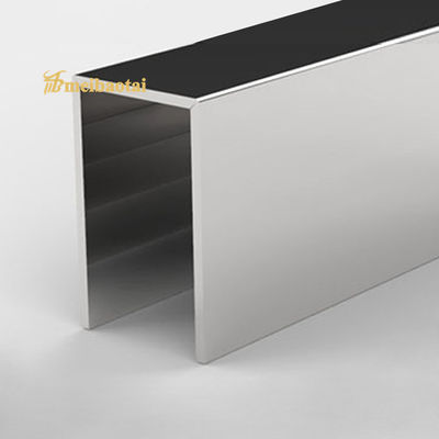 304 stainless steel U Channel Tile Trim dengan ketebalan 0,65mm dan permukaan cermin untuk perlindungan sudut dekoratif