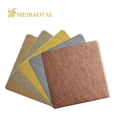 Dekoratif Stainless Steel Lembaran Logam 3mm 304 Grade Viberation Technique